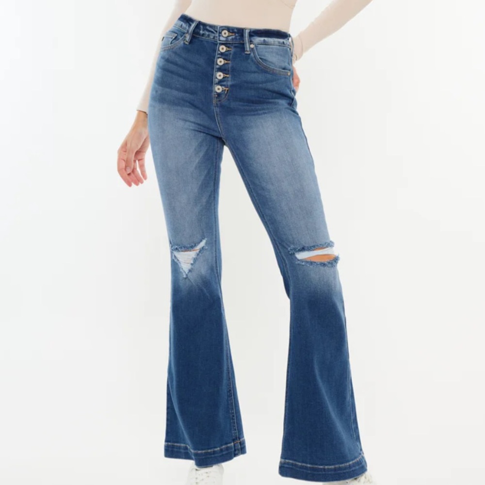 KanCan  Dixie Ultra High Rise Flare Jeans (Petite)